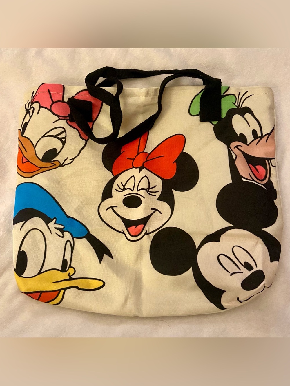 Disney Zipper Canvas Tote Bag